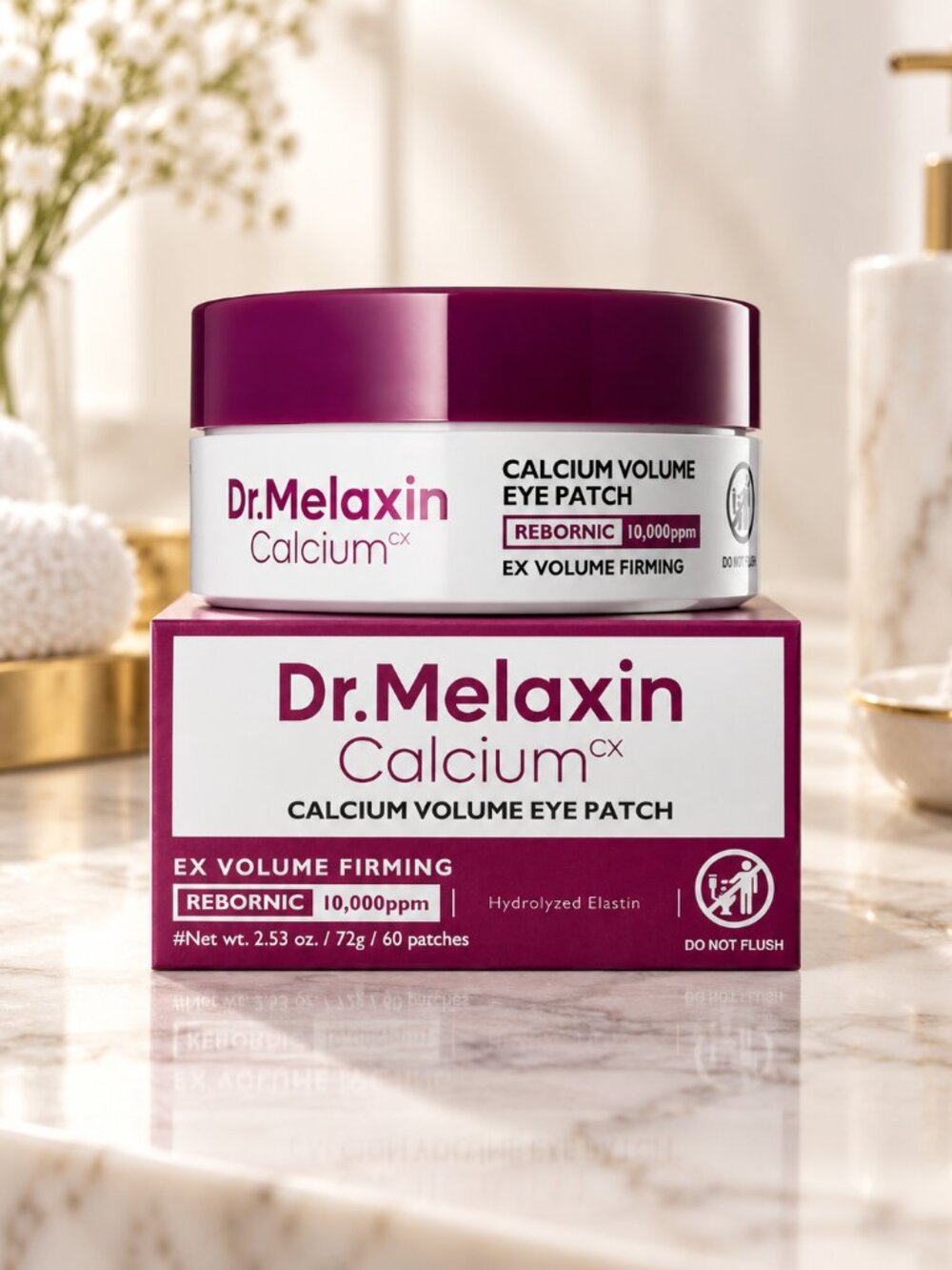 Dr. Melaxin Cemenrete Calcium Volume Eye Patches – 60 ct – NIB